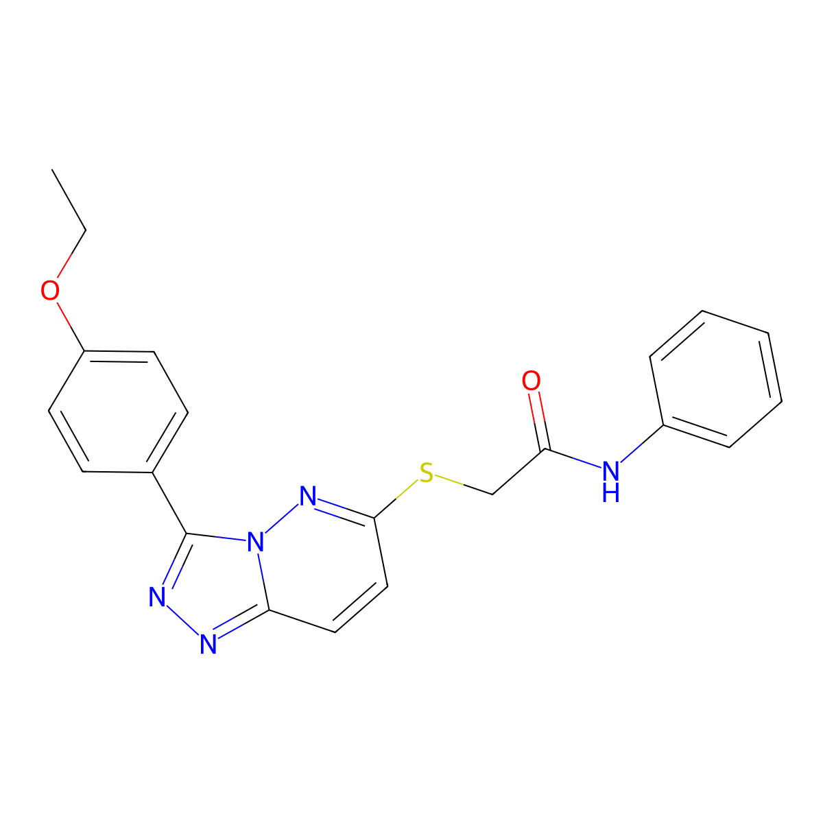 2-{[3-(4-ethoxyphenyl)-[1,2,4]triazolo[4,3-b]pyridazin-6-yl]sulfanyl}-N-phenylacetamide molecular structure, CAS 852377-03-8