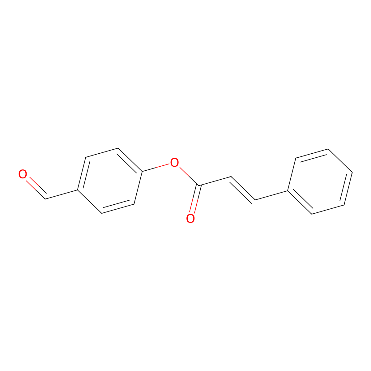 2-Propenoic acid, 3-phenyl-, 4-formylphenyl ester molecular structure, CAS 85238-61-5