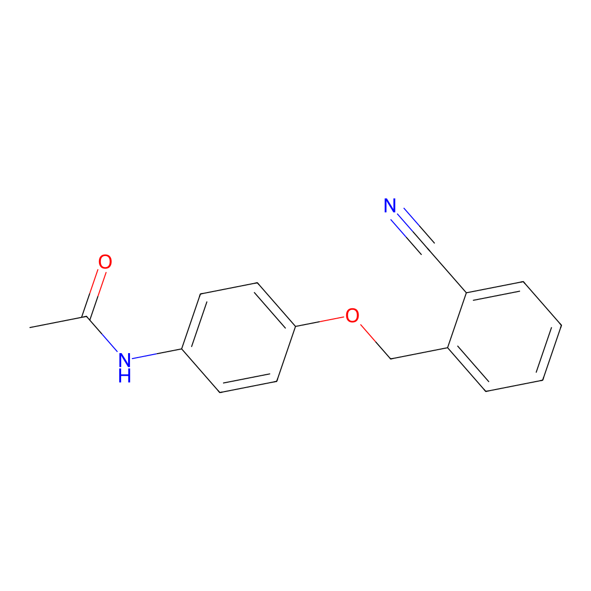 N-{4-[(2-cyanobenzyl)oxy]phenyl}acetamide molecular structure, CAS 852386-93-7