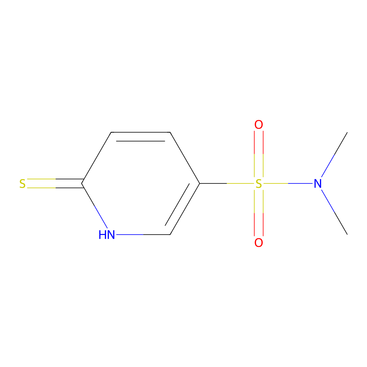 N,N-dimethyl-6-sulfanylpyridine-3-sulfonamide molecular structure, CAS 852388-77-3