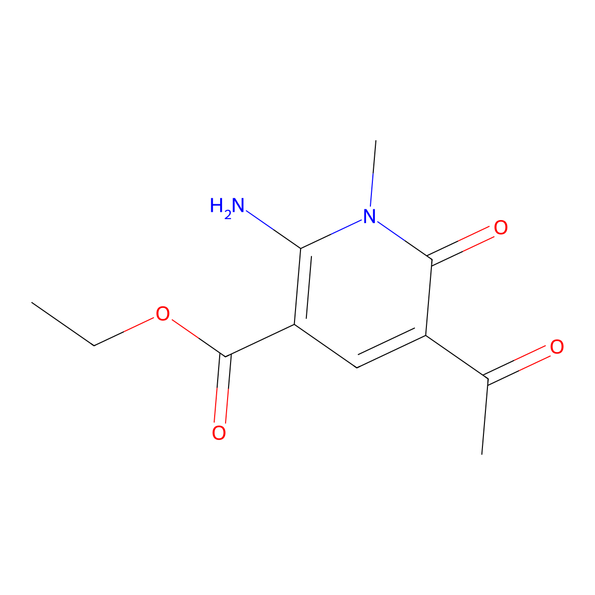 Ethyl 5-acetyl-6-hydroxy-2-imino-1-methyl-1,2-dihydropyridine-3-carboxylate molecular structure, CAS 852388-82-0
