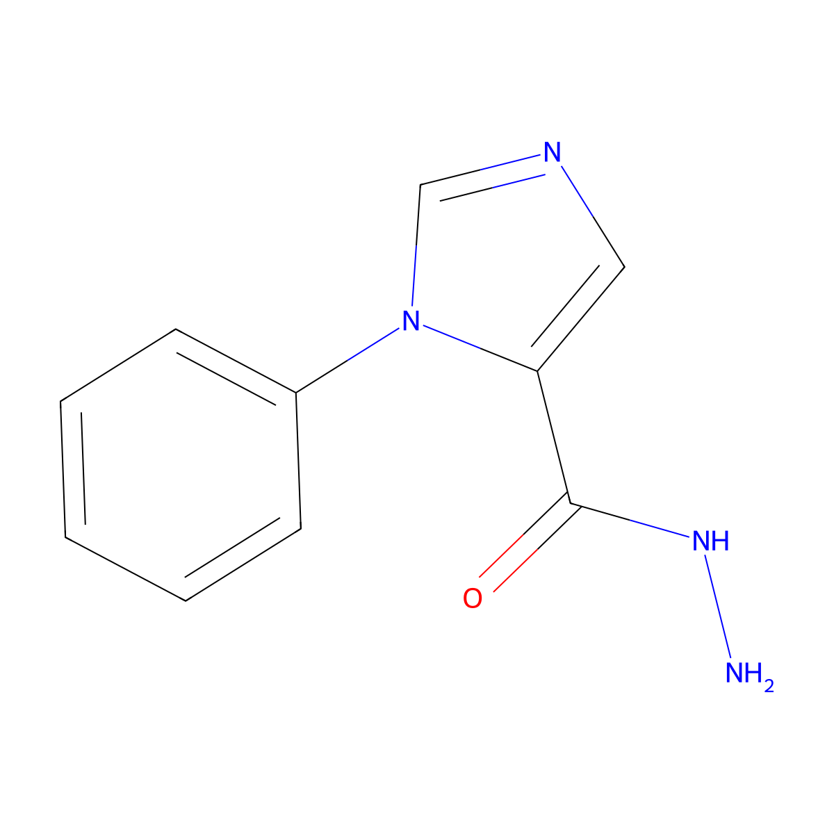 1-phenyl-1H-imidazole-5-carbohydrazide molecular structure, CAS 852388-83-1