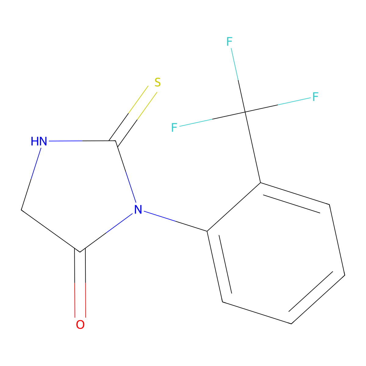 2-sulfanyl-1-[2-(trifluoromethyl)phenyl]-4,5-dihydro-1H-imidazol-5-one molecular structure, CAS 852389-02-7