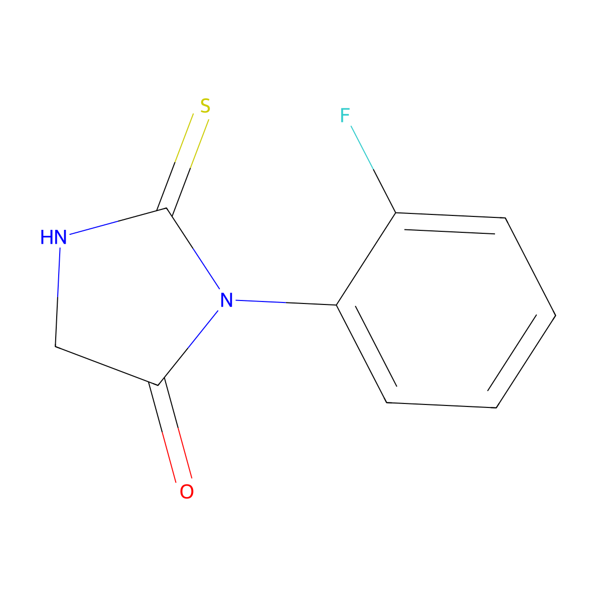 1-(2-fluorophenyl)-2-sulfanyl-4,5-dihydro-1H-imidazol-5-one molecular structure, CAS 852389-03-8