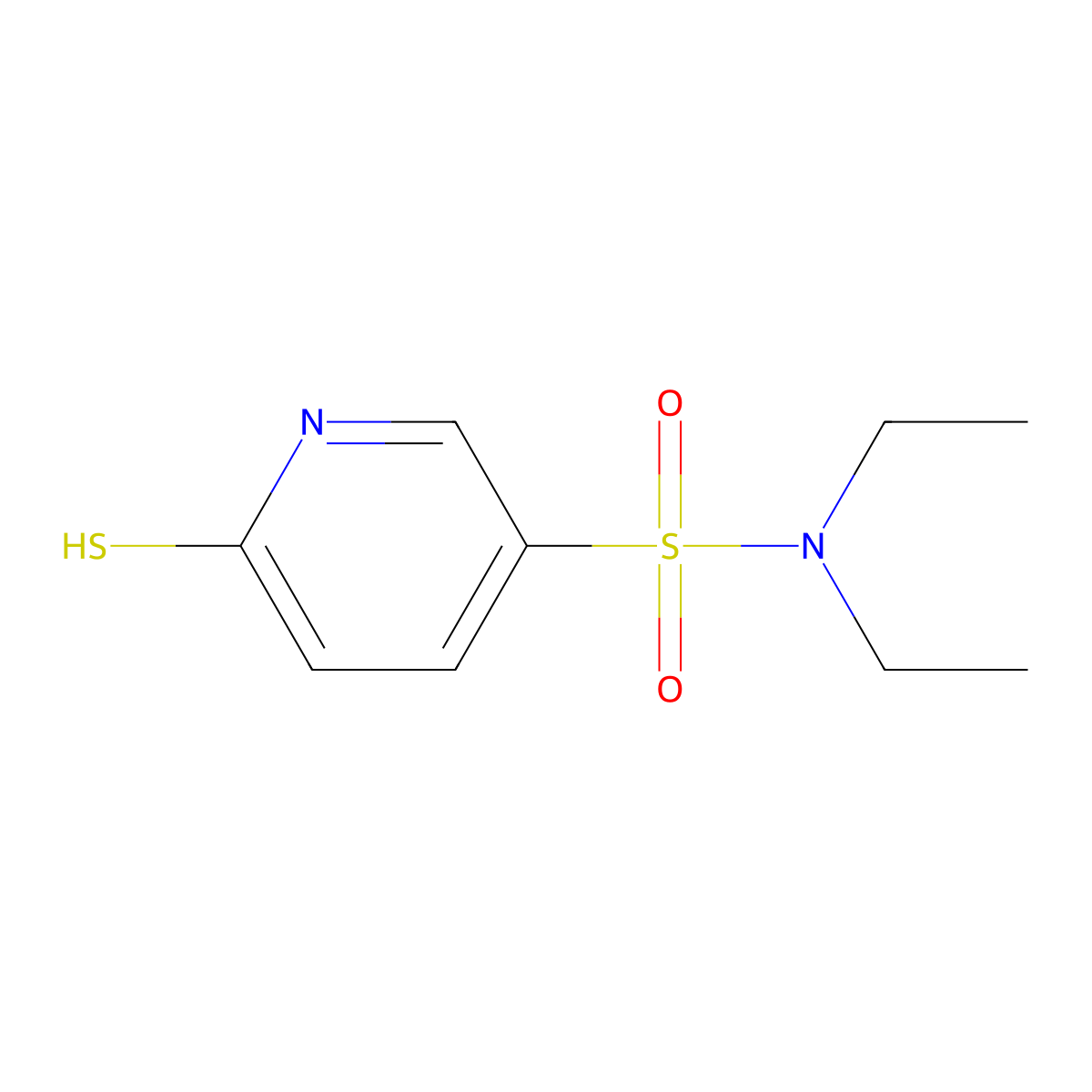 N,N-diethyl-6-sulfanylpyridine-3-sulfonamide molecular structure, CAS 852389-11-8