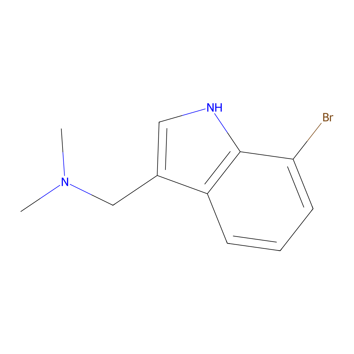 7-Bromogramine molecular structure, CAS 852391-39-0