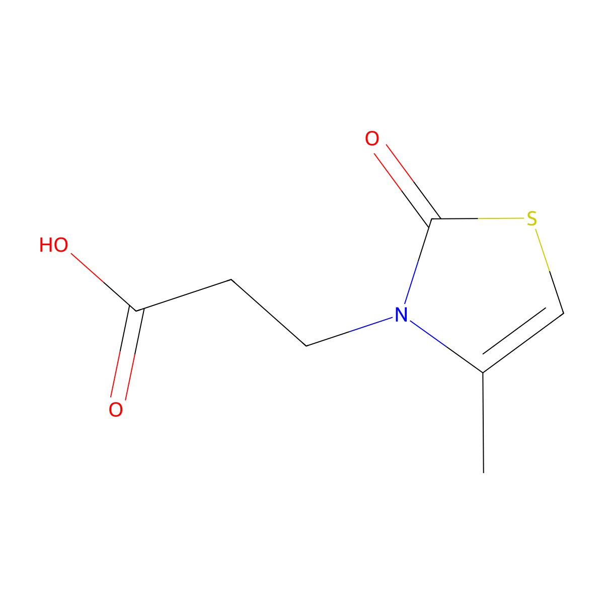 4-Methyl-2-oxo-3(2H)-thiazolepropanoic acid molecular structure, CAS 852399-57-6