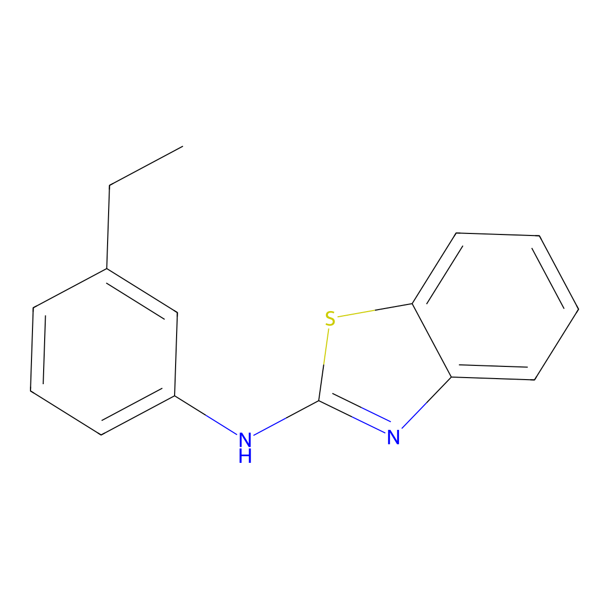 N-(3-ethylphenyl)-1,3-benzothiazol-2-amine molecular structure, CAS 852399-60-1