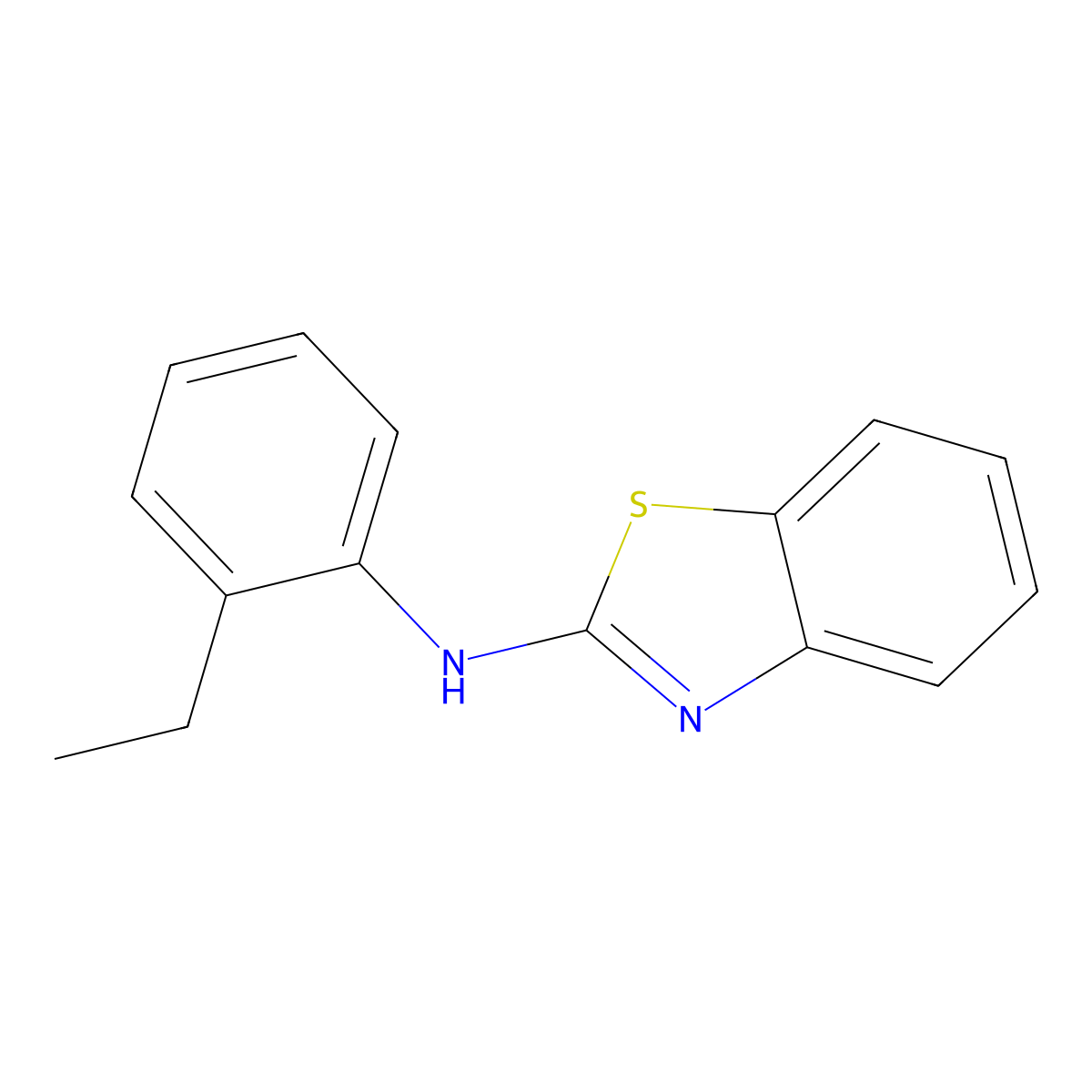 N-(2-ethylphenyl)-1,3-benzothiazol-2-amine molecular structure, CAS 852399-65-6