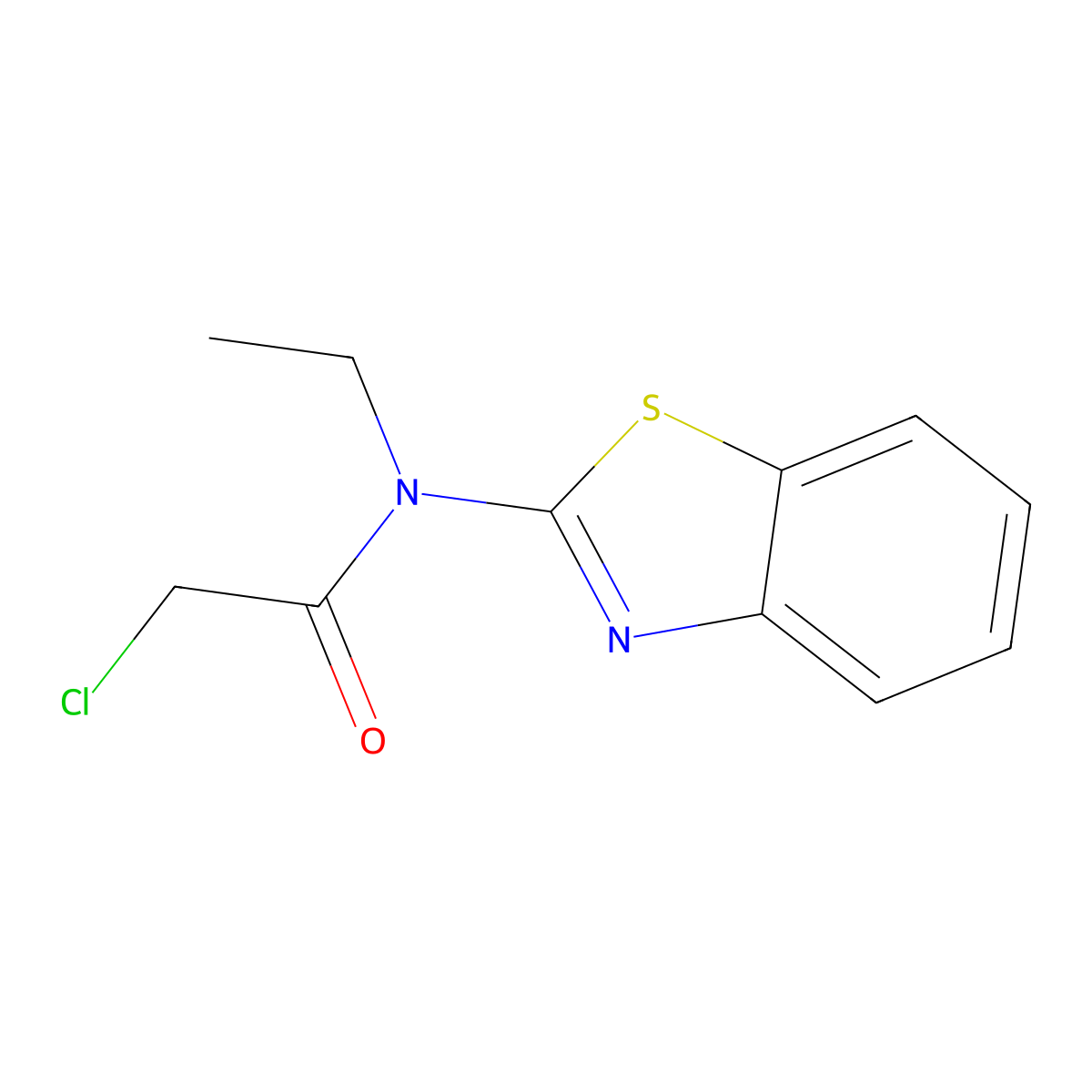 N-(1,3-benzothiazol-2-yl)-2-chloro-N-ethylacetamide molecular structure, CAS 852399-70-3