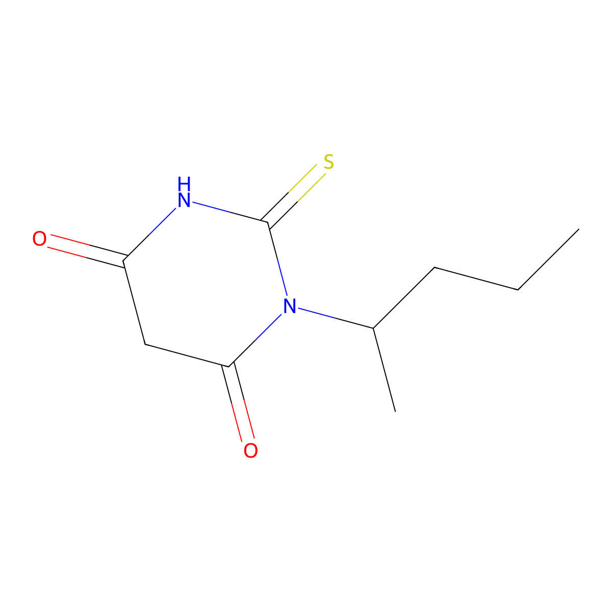 1-(1-methylbutyl)-2-thioxodihydropyrimidine-4,6(1H,5H)-dione molecular structure, CAS 852399-71-4