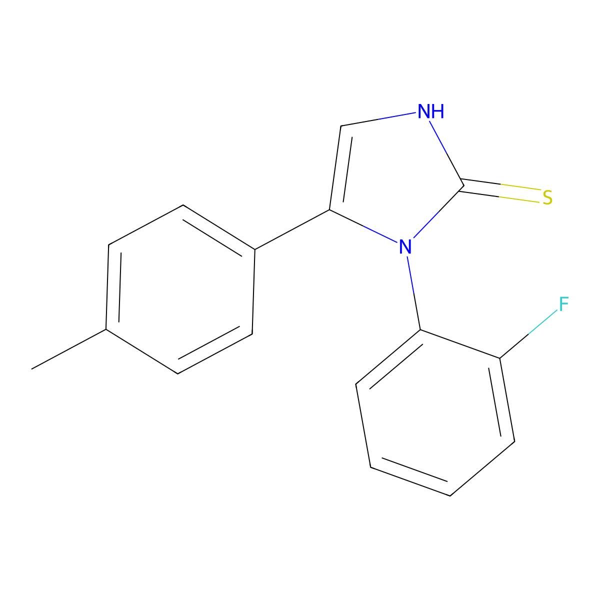 1-(2-fluorophenyl)-5-(4-methylphenyl)-1H-imidazole-2-thiol molecular structure, CAS 852399-76-9