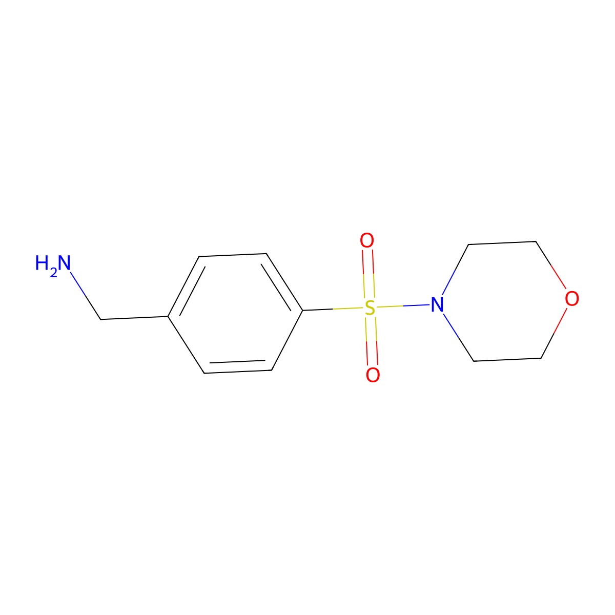 [4-(Morpholine-4-sulfonyl)phenyl]methanamine molecular structure, CAS 852399-79-2