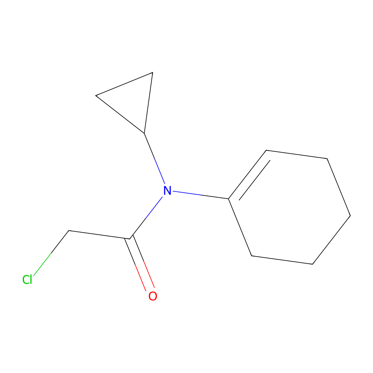 2-chloro-N-(cyclohex-1-en-1-yl)-N-cyclopropylacetamide molecular structure, CAS 852399-87-2