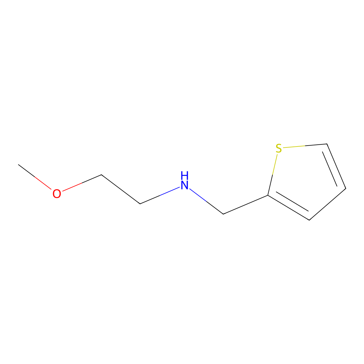 (2-Methoxyethyl)[(thiophen-2-yl)methyl]amine molecular structure, CAS 852399-96-3
