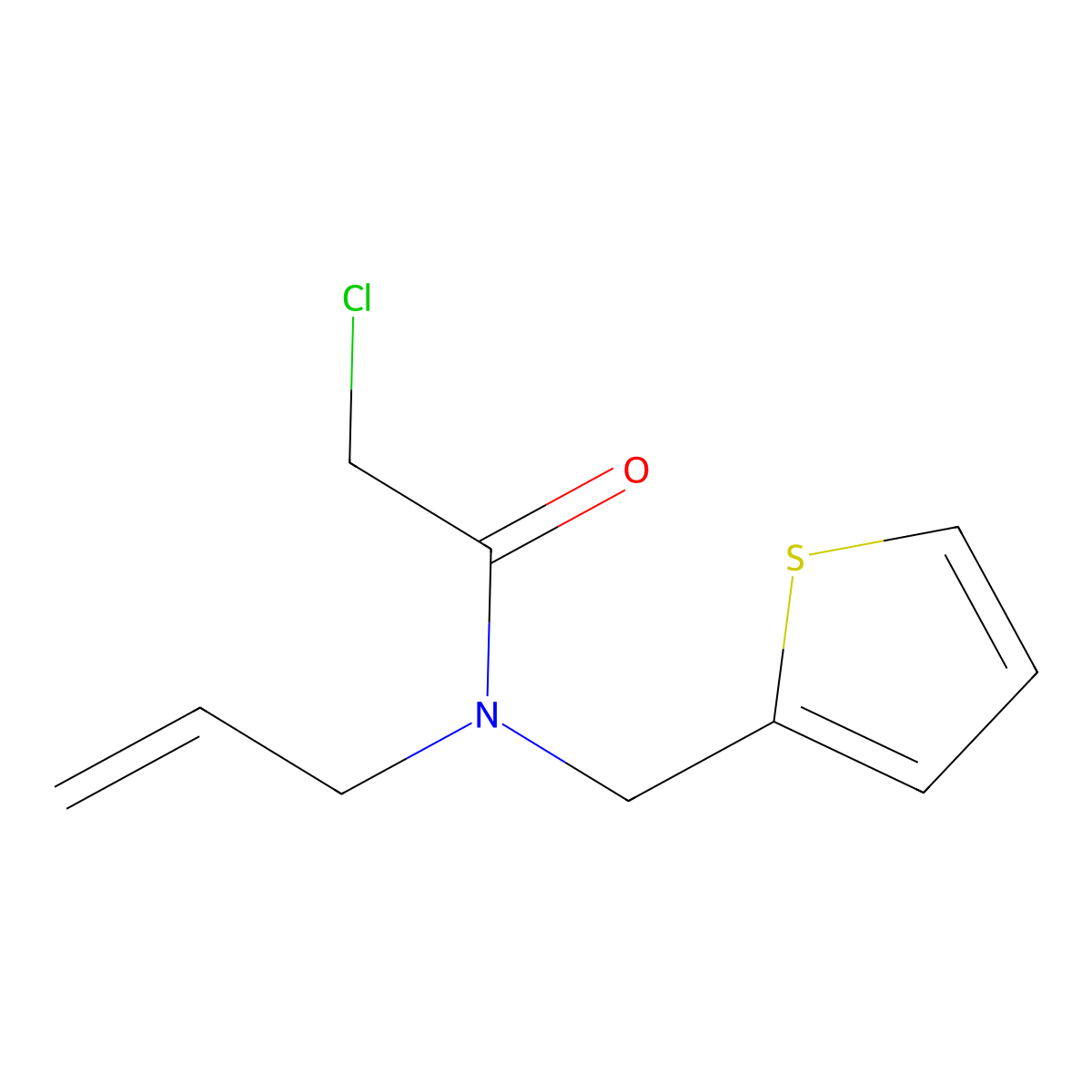 N-allyl-2-chloro-N-(thien-2-ylmethyl)acetamide molecular structure, CAS 852399-97-4