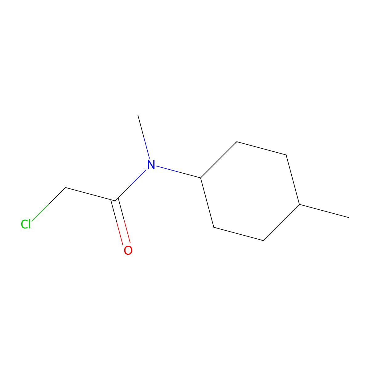 2-chloro-N-methyl-N-(4-methylcyclohexyl)acetamide molecular structure, CAS 852399-98-5