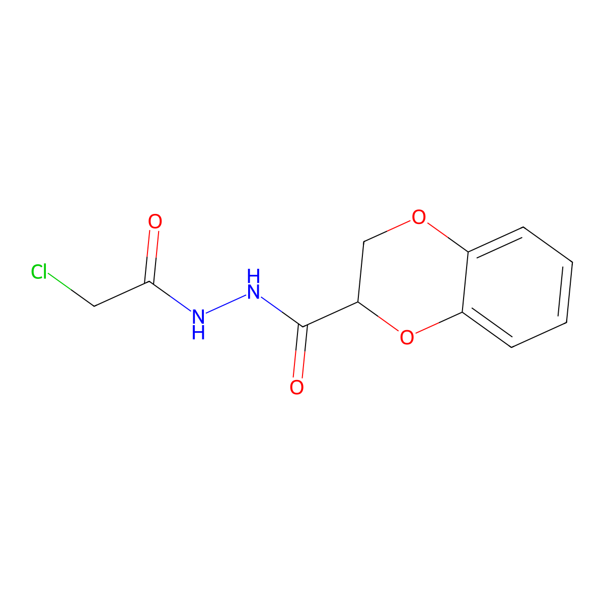 N'-(2-chloroacetyl)-2,3-dihydro-1,4-benzodioxine-2-carbohydrazide molecular structure, CAS 852400-03-4