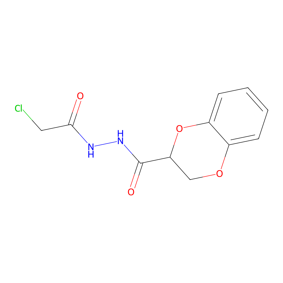 N'-(2-chloroacetyl)-2,3-dihydro-1,4-benzodioxine-2-carbohydrazide molecular structure, CAS 852400-03-4