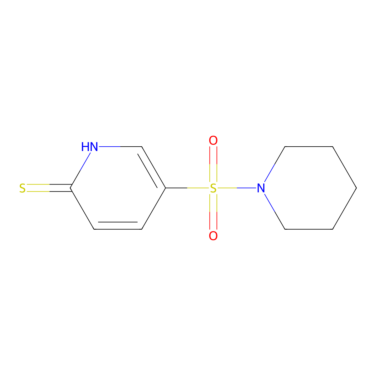 5-(1-Piperidinylsulfonyl)-2(1H)-pyridinethione molecular structure, CAS 852400-11-4