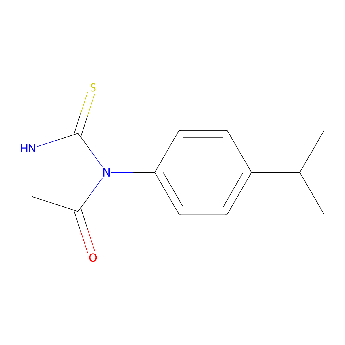 1-[4-(propan-2-yl)phenyl]-2-sulfanyl-4,5-dihydro-1H-imidazol-5-one molecular structure, CAS 852400-17-0