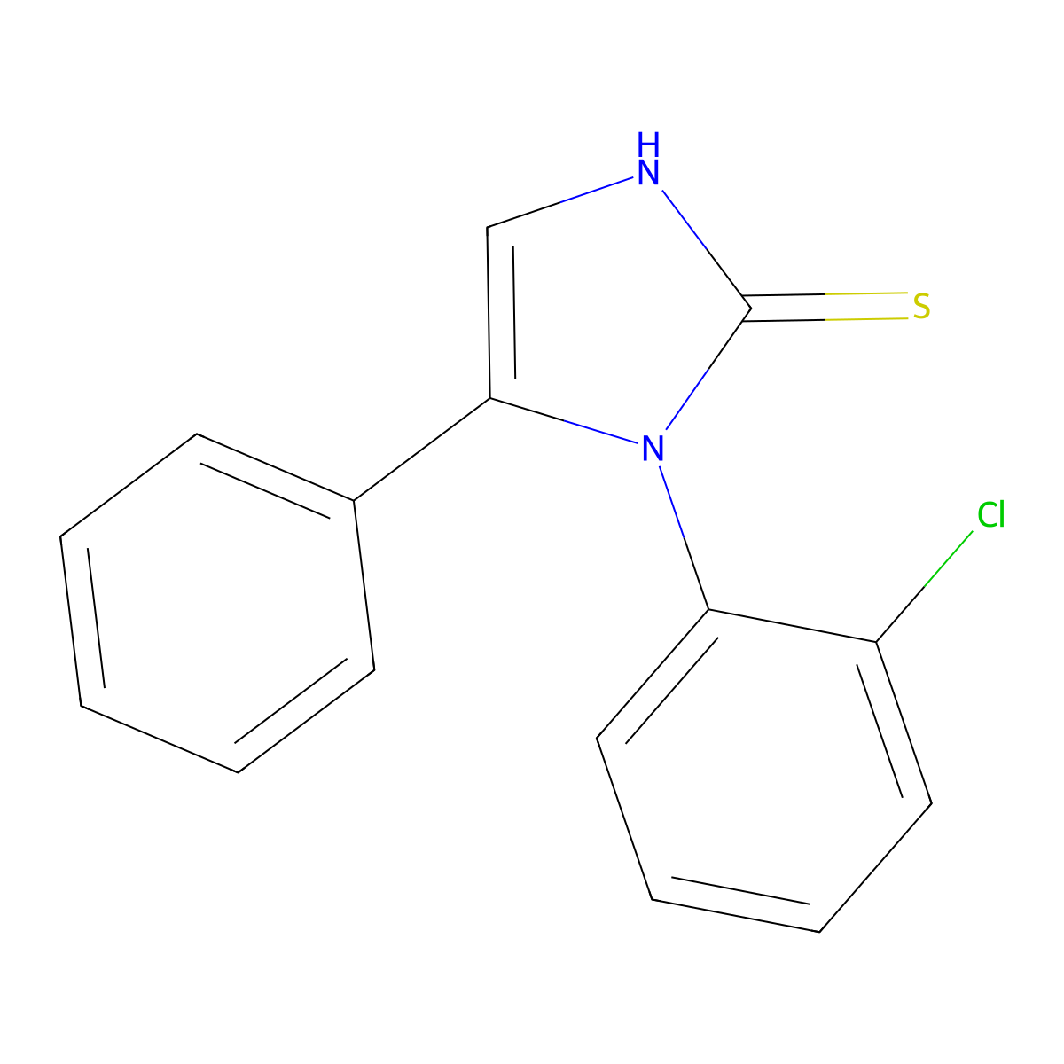 1-(2-chlorophenyl)-5-phenyl-1H-imidazole-2-thiol molecular structure, CAS 852400-29-4