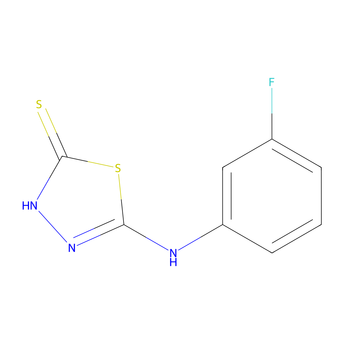 5-[(3-Fluorophenyl)amino]-1,3,4-thiadiazole-2-thiol molecular structure, CAS 852400-49-8