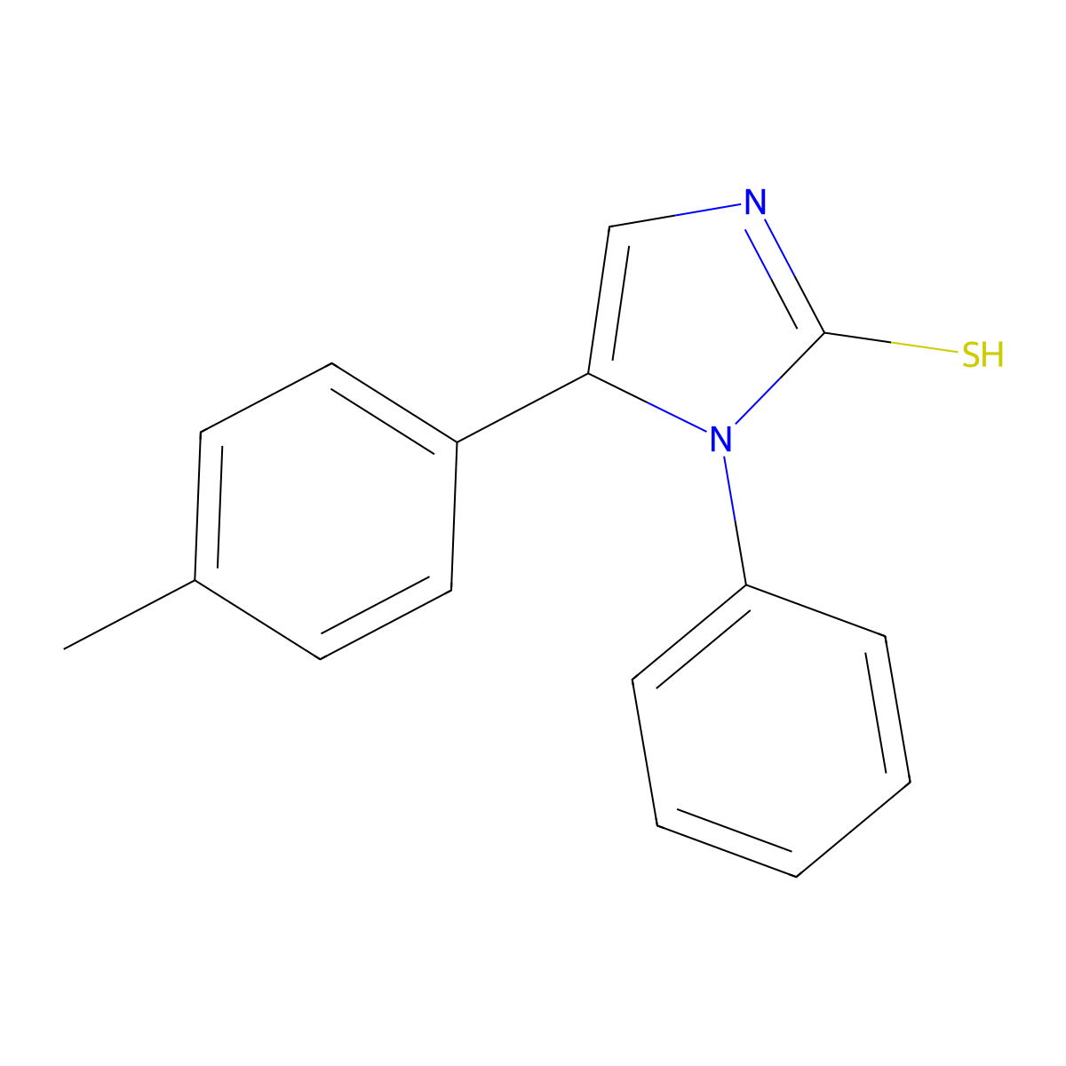 1,3-Dihydro-5-(4-methylphenyl)-1-phenyl-2H-imidazole-2-thione molecular structure, CAS 852400-51-2