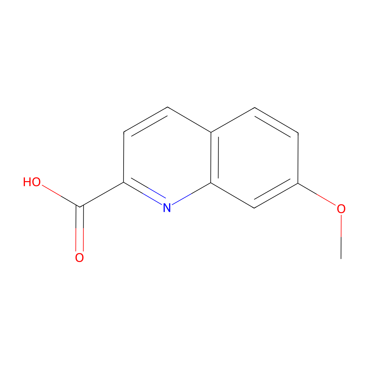 7-Methoxyquinoline-2-carboxylic acid molecular structure, CAS 852402-71-2