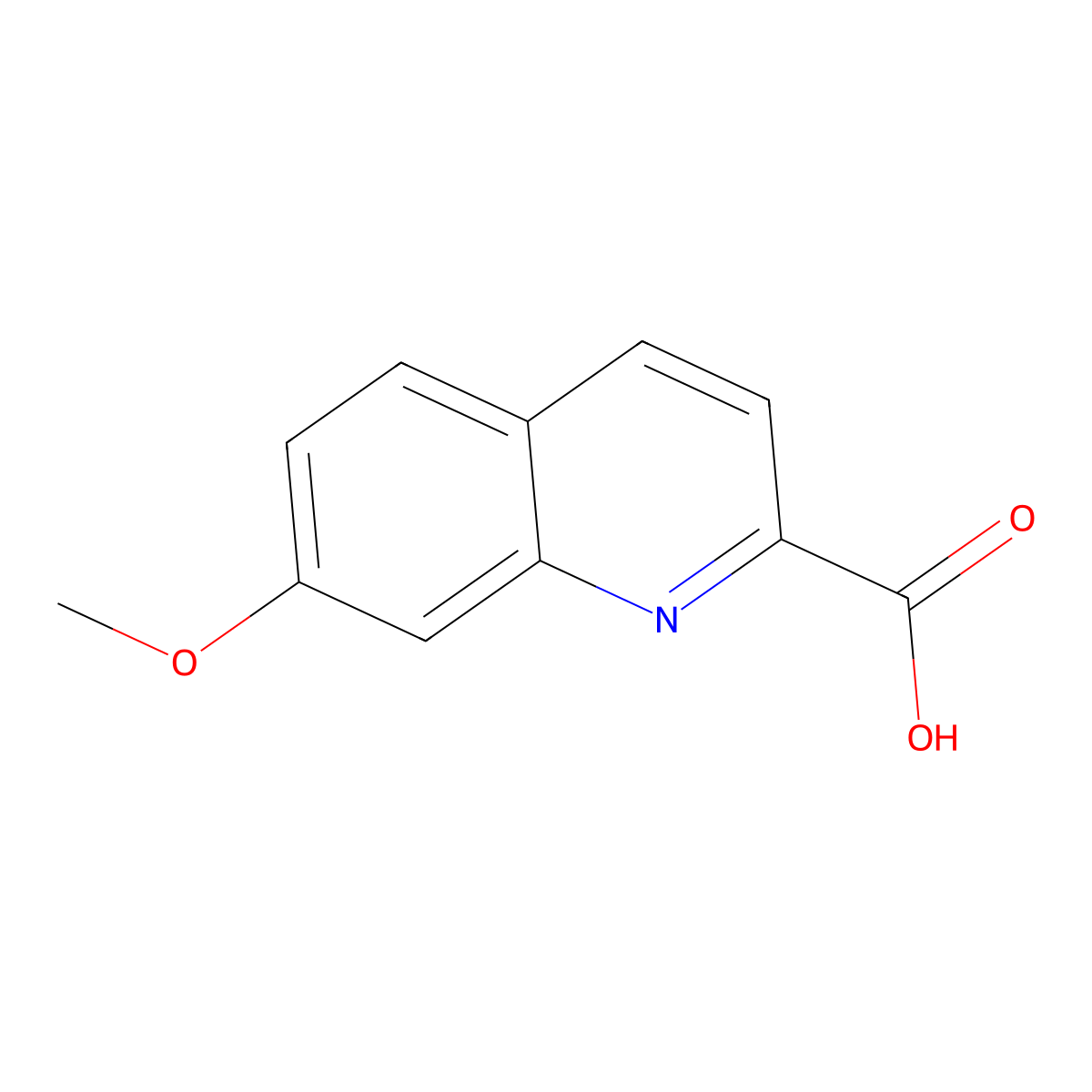 7-Methoxyquinoline-2-carboxylic acid molecular structure, CAS 852402-71-2
