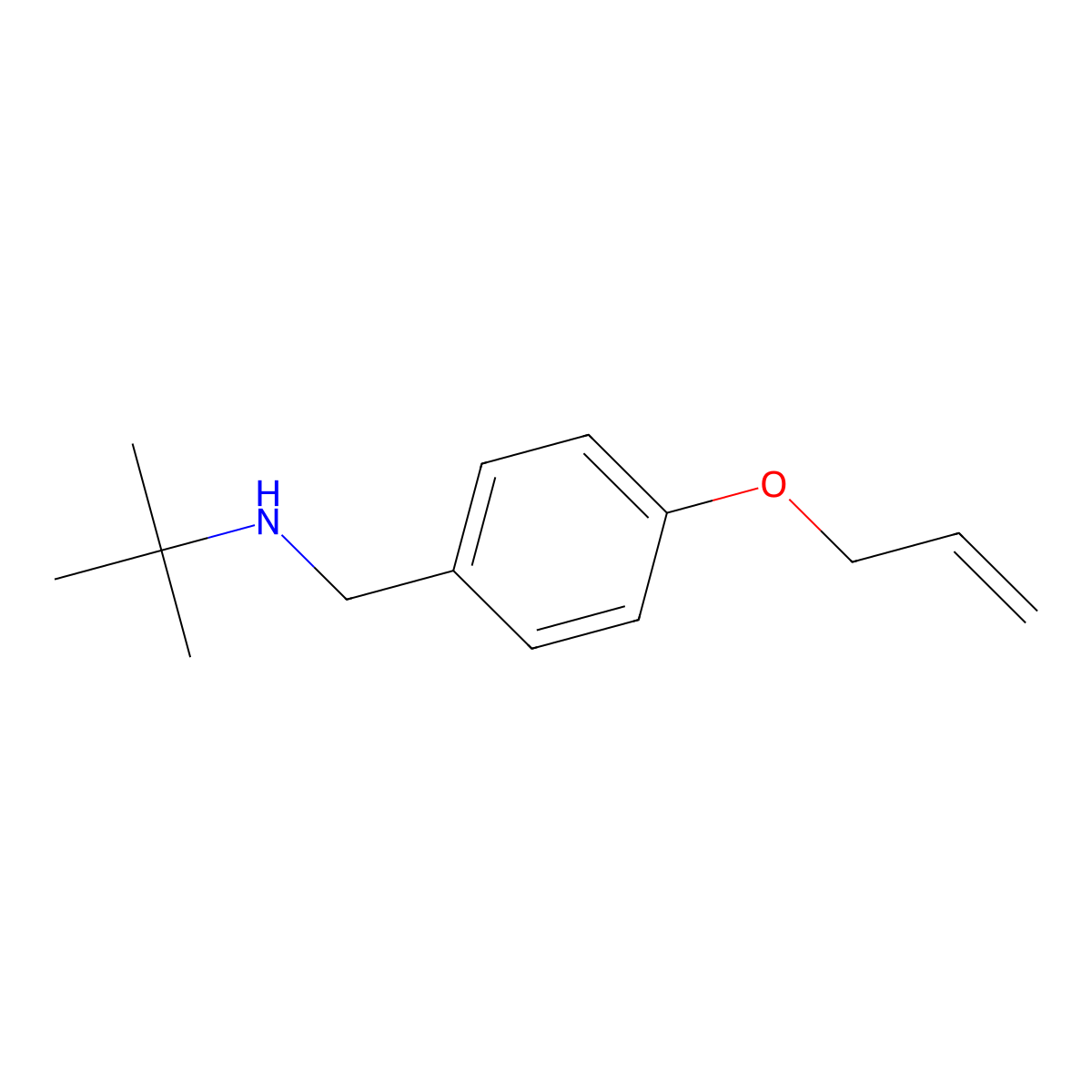 Tert-butyl({[4-(prop-2-en-1-yloxy)phenyl]methyl})amine molecular structure, CAS 852404-80-9