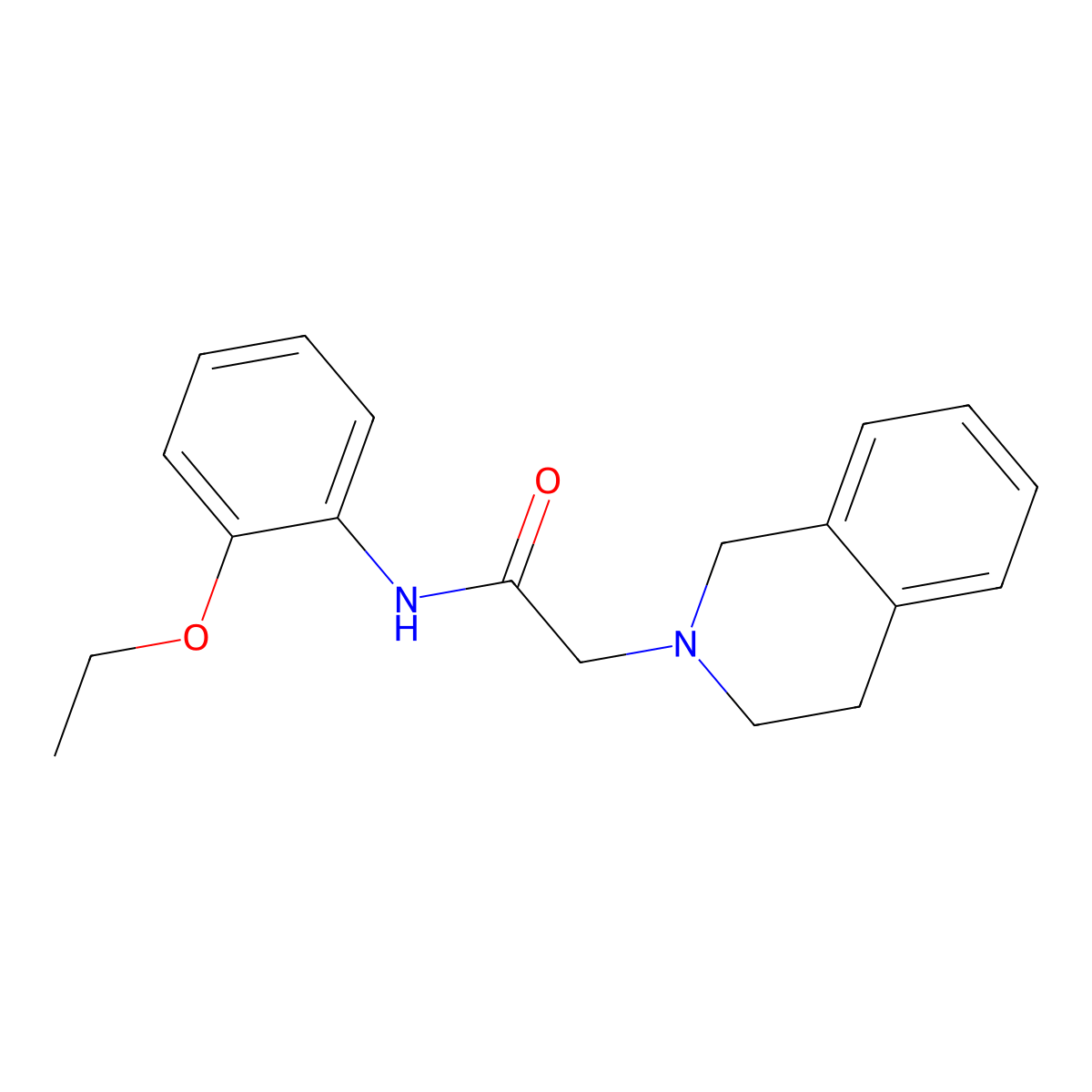 2-(3,4-dihydro-1H-isoquinolin-2-yl)-N-(2-ethoxyphenyl)acetamide molecular structure, CAS 852406-64-5