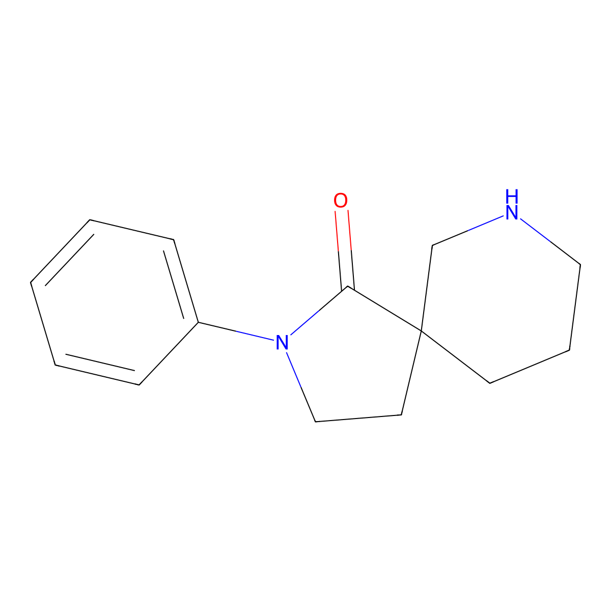 2-Phenyl-2,7-diazaspiro[4.5]decan-1-one molecular structure, CAS 852432-88-3