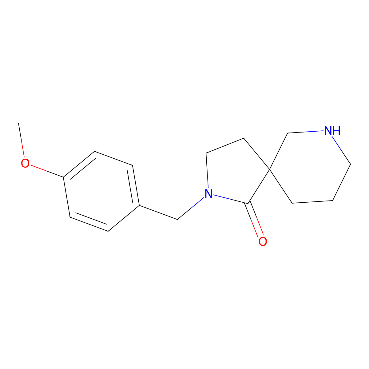 2-(4-Methoxybenzyl)-2,7-diazaspiro[4.5]decan-1-one molecular structure, CAS 852432-91-8