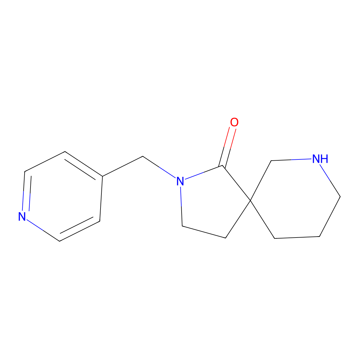 2-(Pyridin-4-ylmethyl)-2,7-diazaspiro[4.5]decan-1-one molecular structure, CAS 852432-93-0
