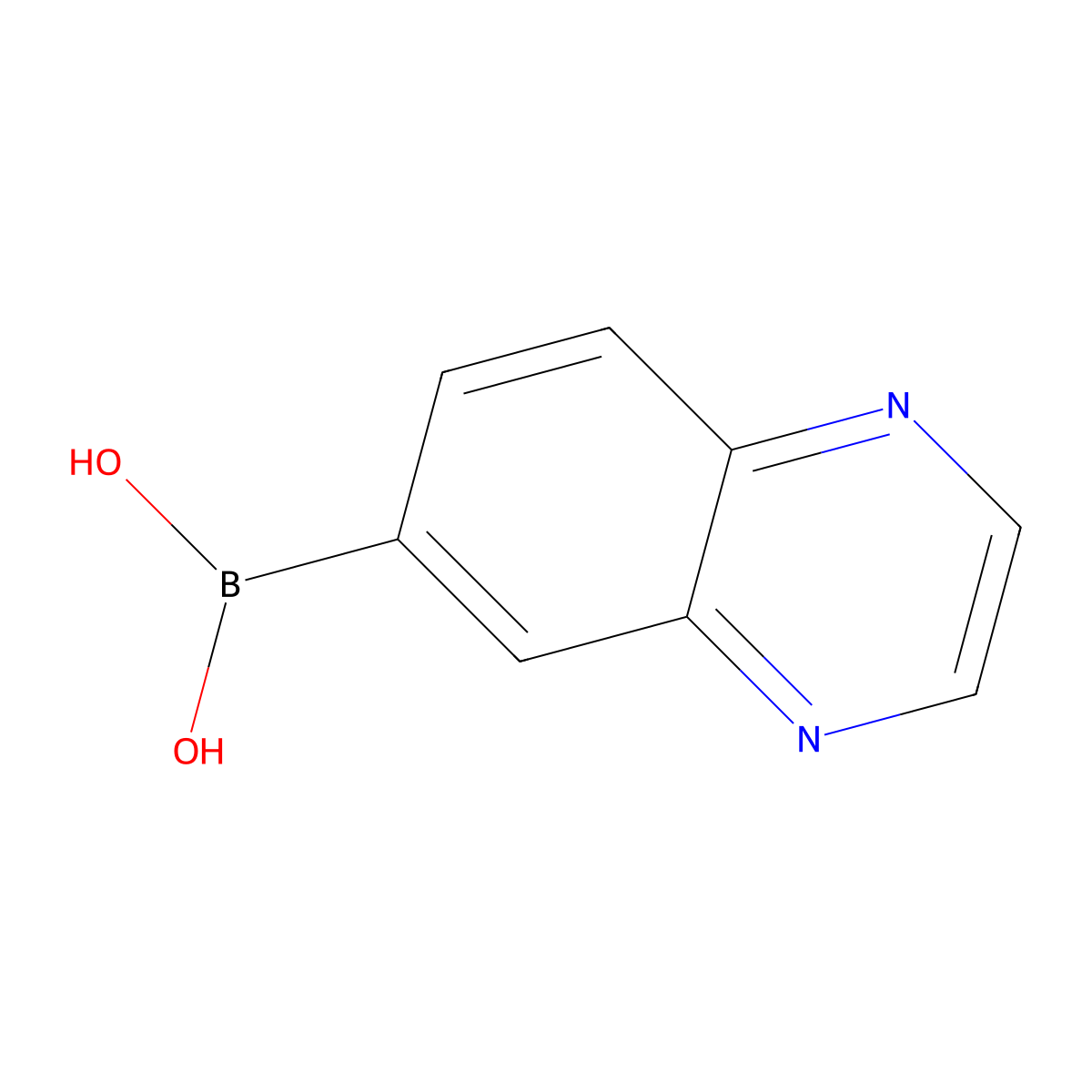 Quinoxalin-6-ylboronic acid molecular structure, CAS 852432-98-5