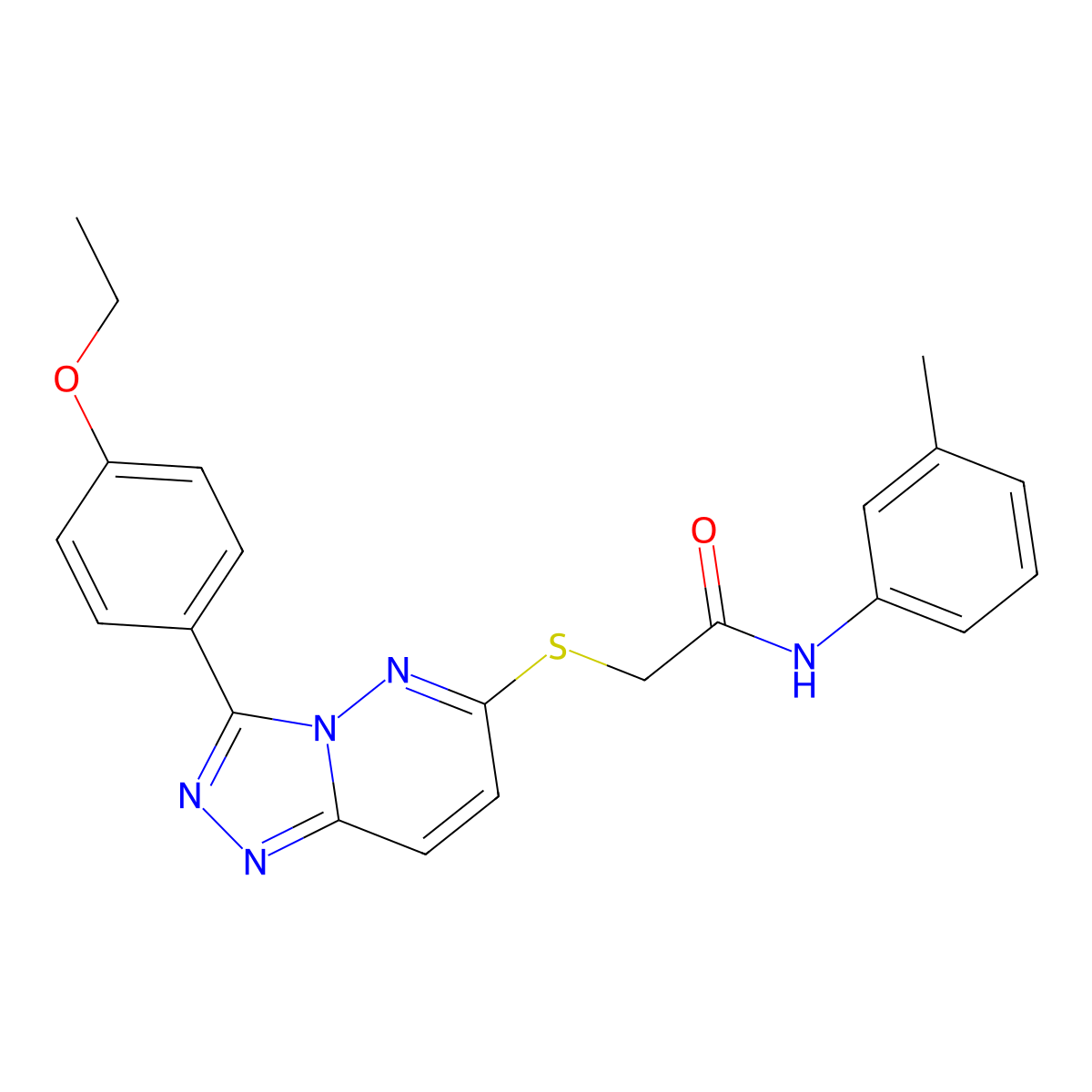 2-((3-(4-ethoxyphenyl)-[1,2,4]triazolo[4,3-b]pyridazin-6-yl)thio)-N-(m-tolyl)acetamide molecular structure, CAS 852436-59-0
