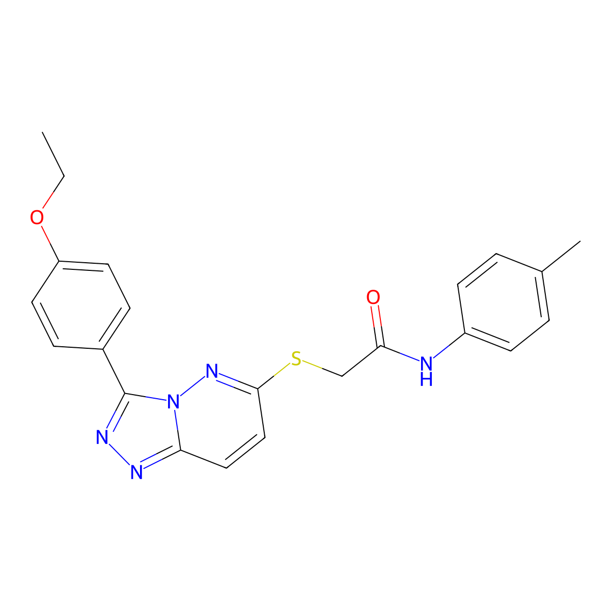 2-((3-(4-ethoxyphenyl)-[1,2,4]triazolo[4,3-b]pyridazin-6-yl)thio)-N-(p-tolyl)acetamide molecular structure, CAS 852436-60-3