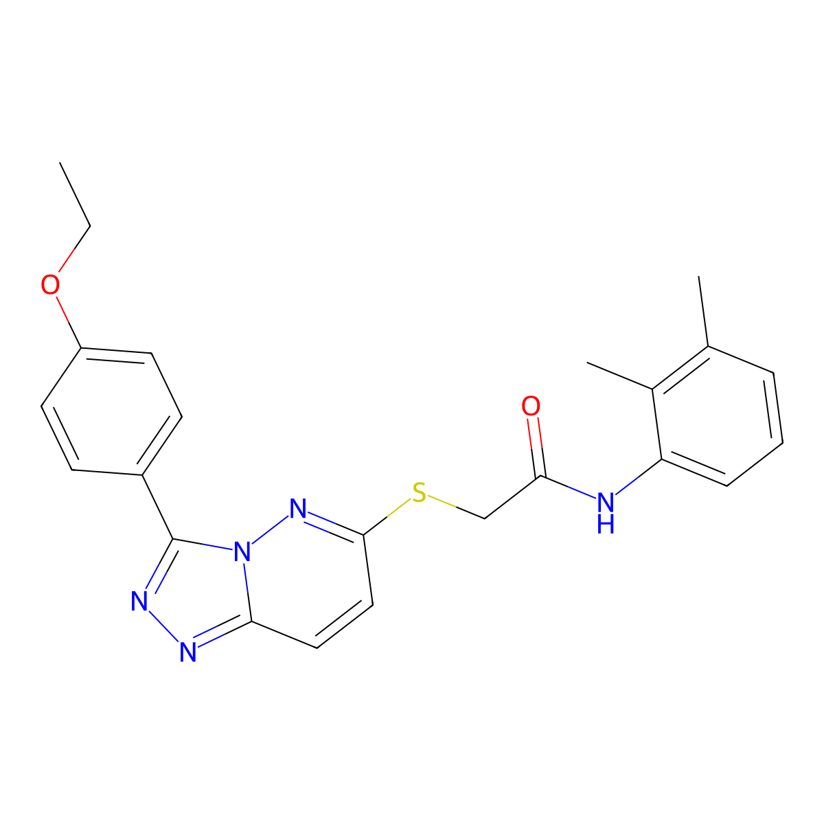 N-(2,3-dimethylphenyl)-2-((3-(4-ethoxyphenyl)-[1,2,4]triazolo[4,3-b]pyridazin-6-yl)thio)acetamide molecular structure, CAS 852436-61-4