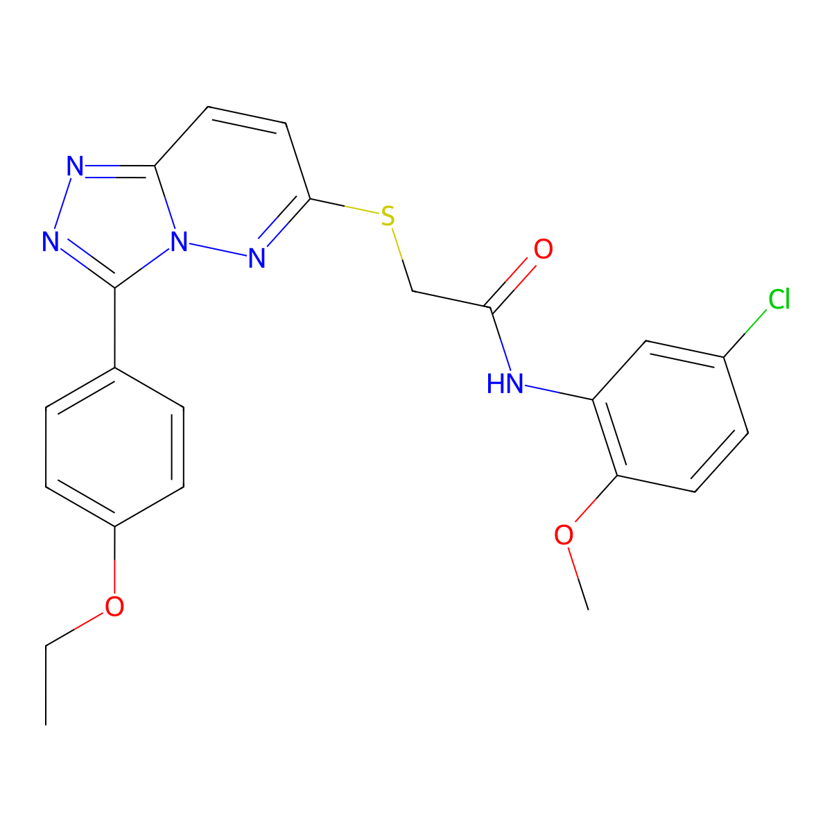 N-(5-chloro-2-methoxyphenyl)-2-((3-(4-ethoxyphenyl)-[1,2,4]triazolo[4,3-b]pyridazin-6-yl)thio)acetamide molecular structure, CAS 852436-73-8