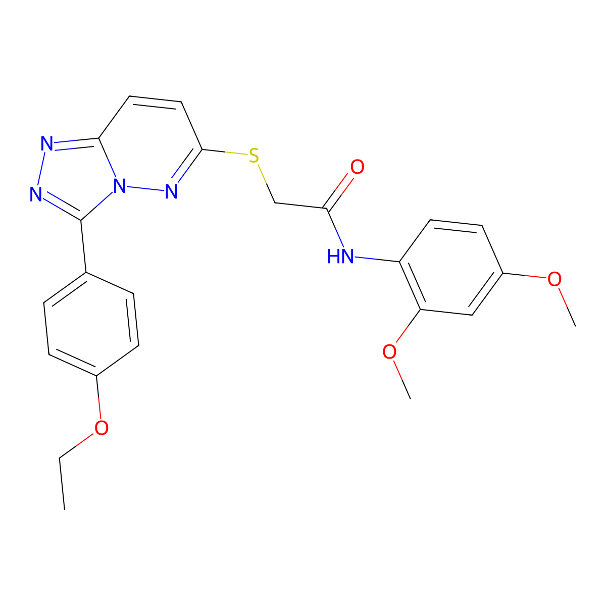 N-(2,4-dimethoxyphenyl)-2-((3-(4-ethoxyphenyl)-[1,2,4]triazolo[4,3-b]pyridazin-6-yl)thio)acetamide molecular structure, CAS 852436-79-4