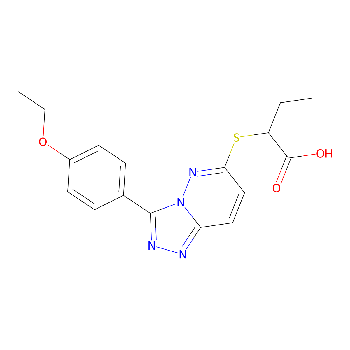 2-((3-(4-Ethoxyphenyl)-[1,2,4]triazolo[4,3-b]pyridazin-6-yl)thio)butanoic acid molecular structure, CAS 852437-13-9