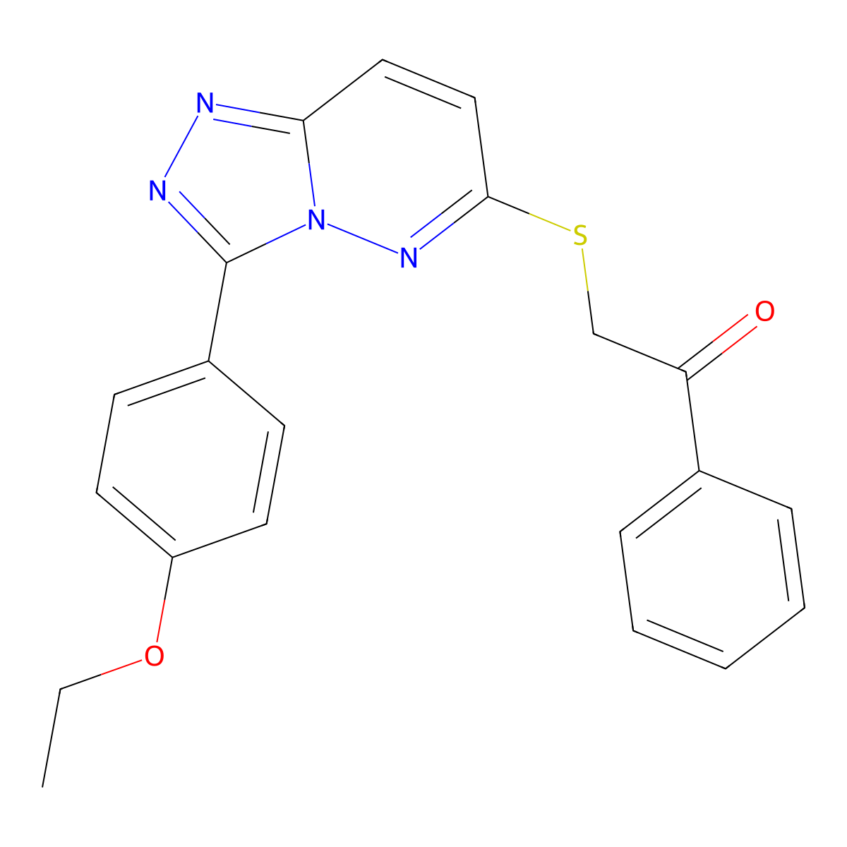 2-((3-(4-Ethoxyphenyl)-[1,2,4]triazolo[4,3-b]pyridazin-6-yl)thio)-1-phenylethanone molecular structure, CAS 852437-15-1