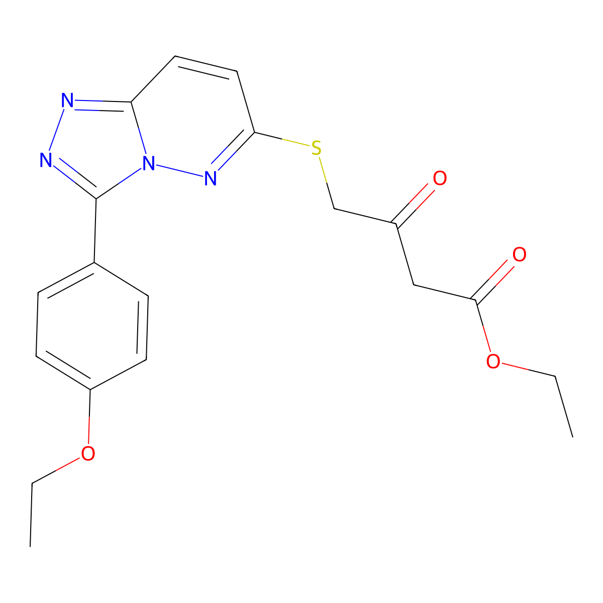 Ethyl 4-{[3-(4-ethoxyphenyl)-[1,2,4]triazolo[4,3-b]pyridazin-6-yl]sulfanyl}-3-oxobutanoate molecular structure, CAS 852437-18-4