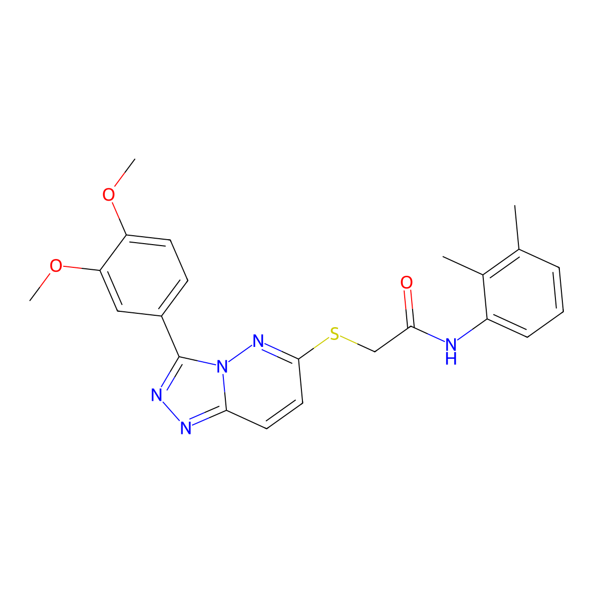 2-{[3-(3,4-dimethoxyphenyl)-[1,2,4]triazolo[4,3-b]pyridazin-6-yl]sulfanyl}-N-(2,3-dimethylphenyl)acetamide molecular structure, CAS 852437-37-7