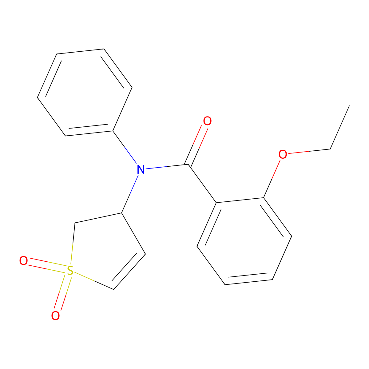 N-(1,1-dioxido-2,3-dihydrothiophen-3-yl)-2-ethoxy-N-phenylbenzamide molecular structure, CAS 852438-58-5
