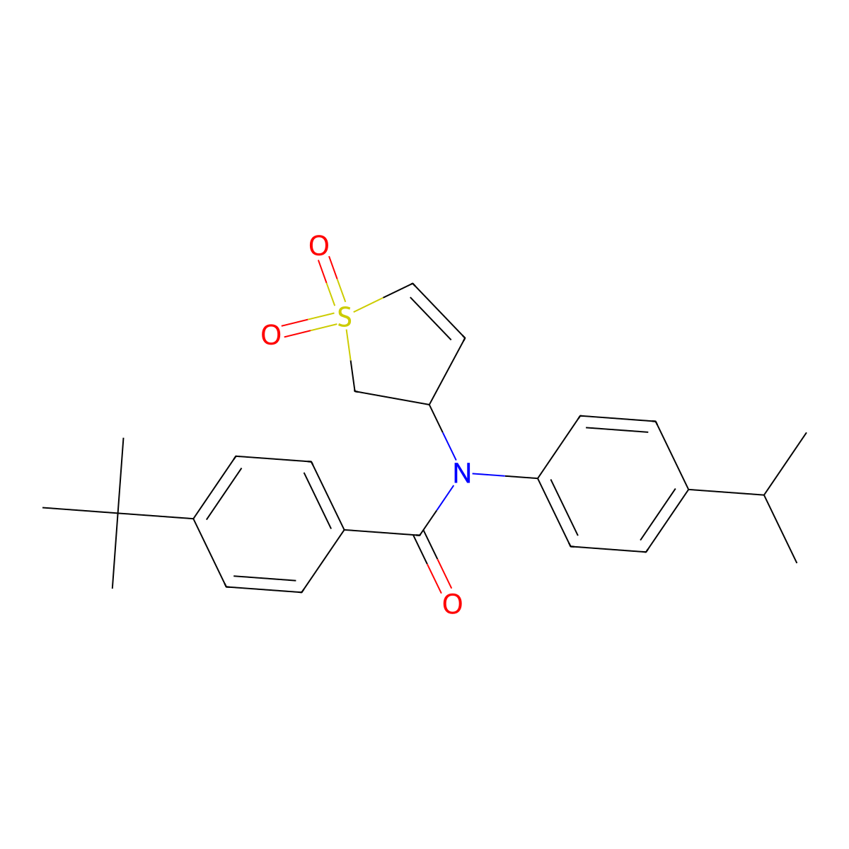 4-(tert-butyl)-N-(1,1-dioxido-2,3-dihydrothiophen-3-yl)-N-(4-isopropylphenyl)benzamide molecular structure, CAS 852439-71-5