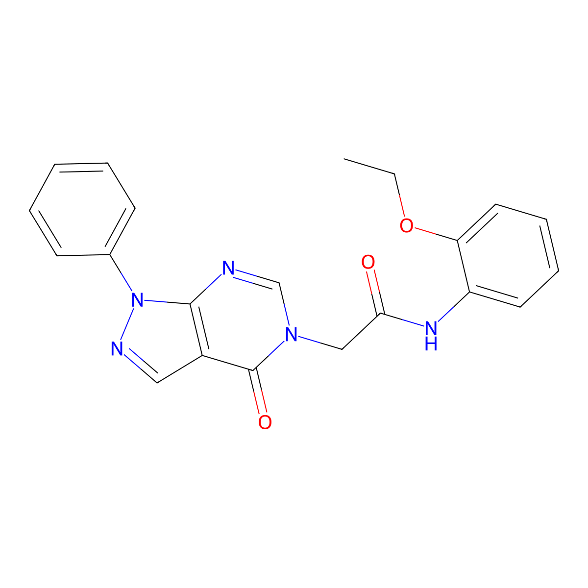 N-(2-ethoxyphenyl)-2-(4-oxo-1-phenyl-1H-pyrazolo[3,4-d]pyrimidin-5(4H)-yl)acetamide molecular structure, CAS 852440-14-3