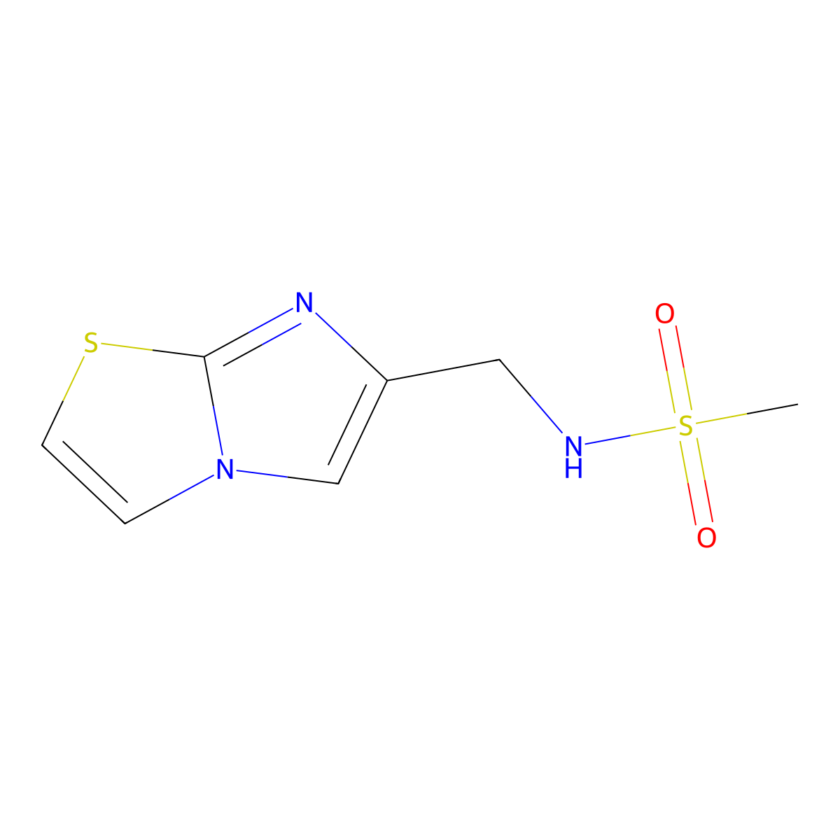 N-(imidazo[2,1-b]thiazol-6-ylmethyl)methanesulfonamide molecular structure, CAS 852453-44-2