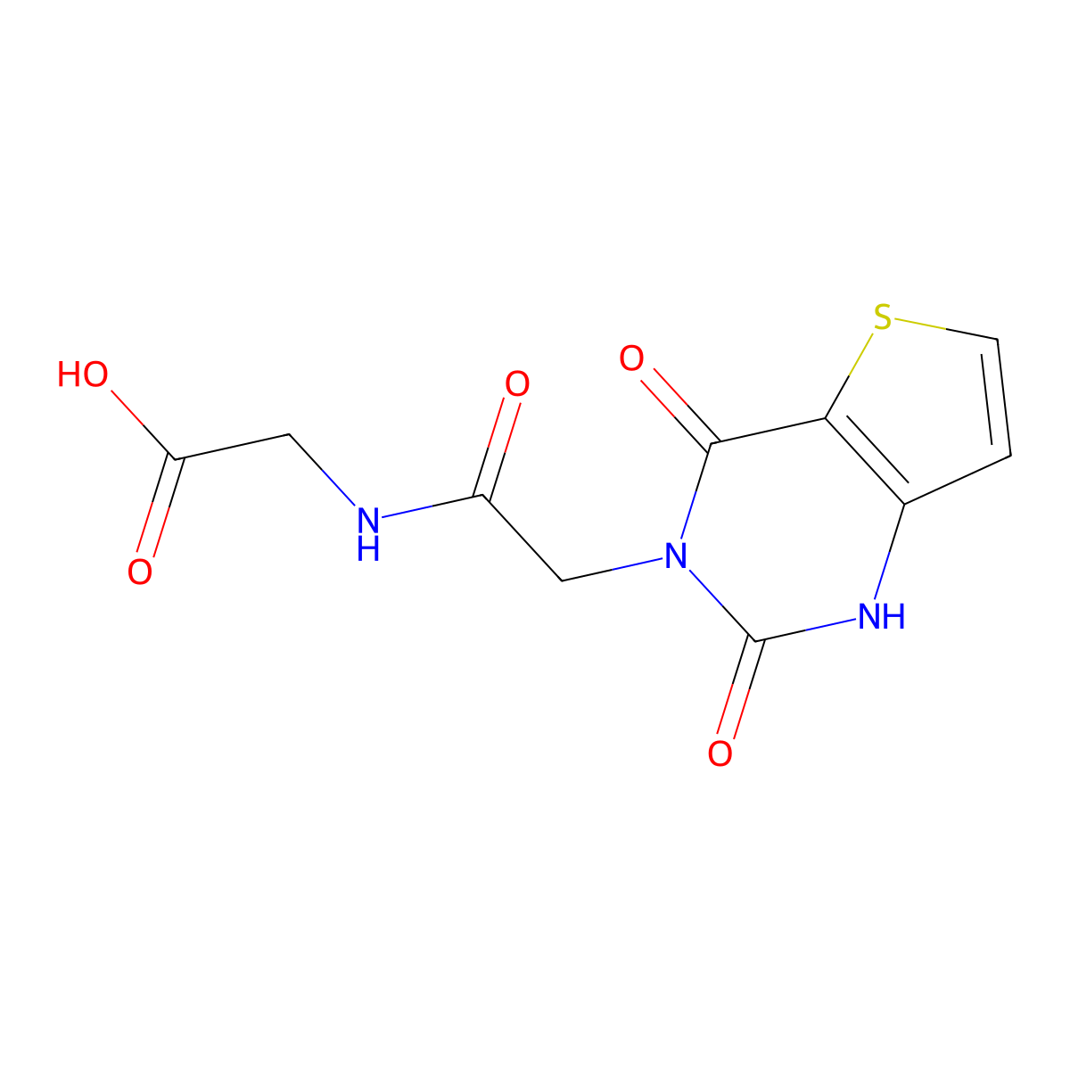 N-[(2,4-dioxo-1,4-dihydrothieno[3,2-d]pyrimidin-3(2H)-yl)acetyl]glycine molecular structure, CAS 852454-09-2